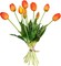 10PCS Artificial Tulips – Real Touch Fake Flowers Bouquet for Home, Table, Party, and Wedding Décor (Orange)